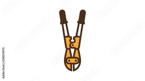 Industrial bolt cutter tool icon in flat style.
