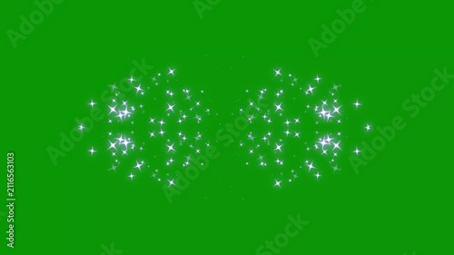 White glitter particle burst, sparkling star explosion, magical fairy dust trail overlay, green screen background, seamless 4k motion graphics, premium visual effects asset