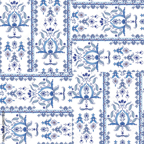 Paisley seamless pattern. Vector illustration, ethnic motif, ornament