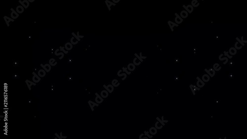 White sparkle particle animation, glowing starburst effect, fairy dust trail overlay, black screen background, seamless loop, 4k motion graphics for video editing