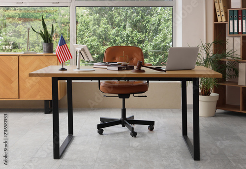 Modern law office interior ...