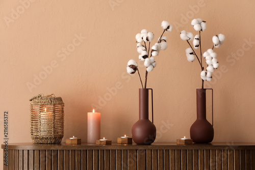 Cozy home decor with cotton...