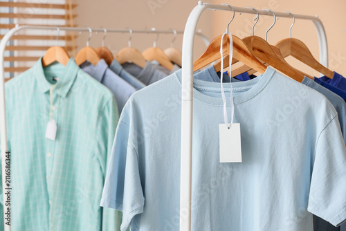Light blue t-shirt with bla...