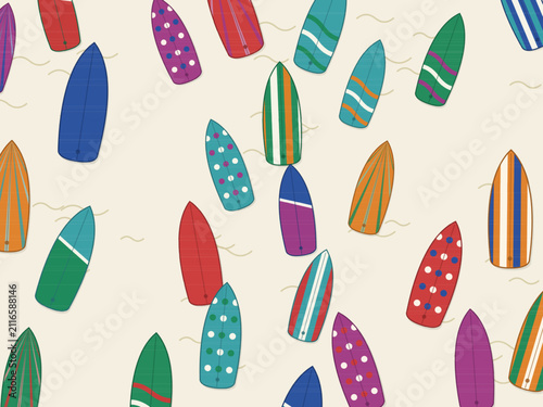 Photography Striped Surfboards Tropical Surf Pattern Background