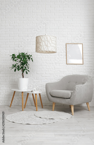 Armchair and coffee table w...