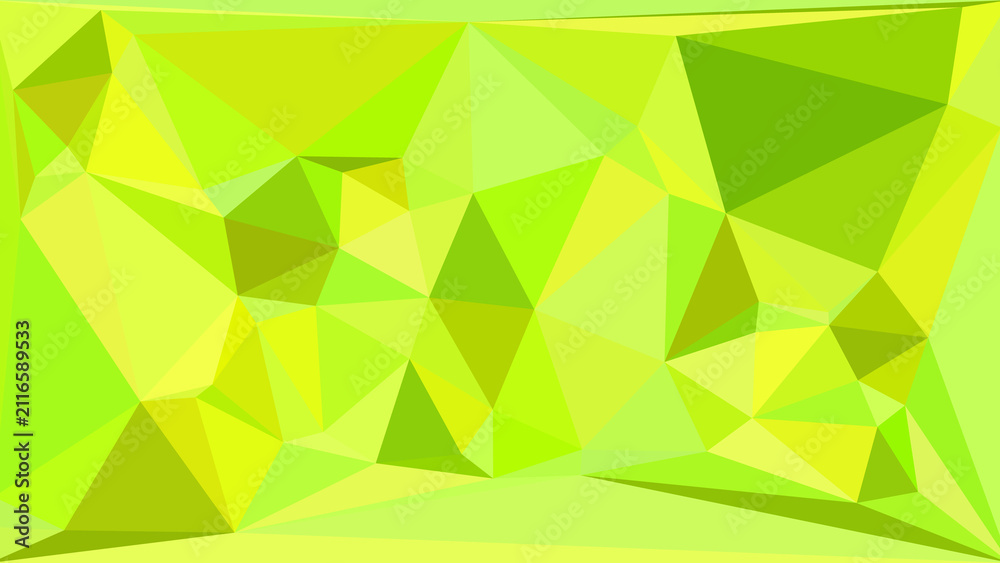 Fototapeta premium Abstract Geometric Overlapping Shapes in Bright Neon Green and Yellow 3D Render