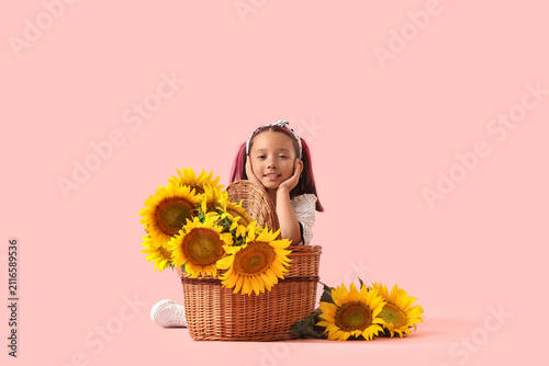Cute little Asian girl with...