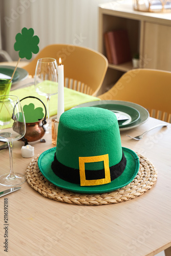 Festive table serving with ...