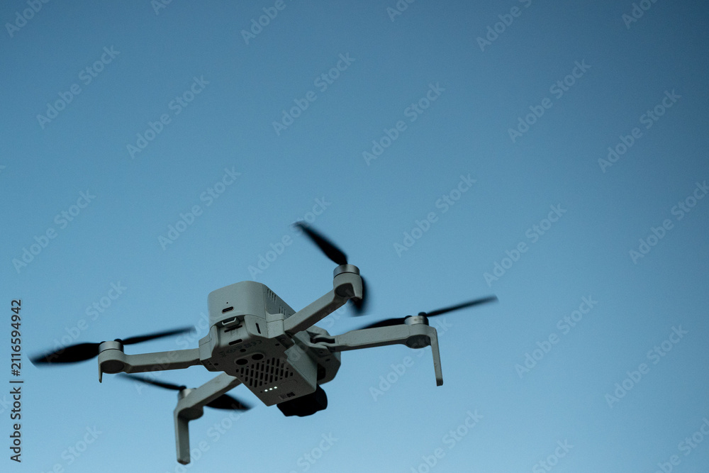 Fototapeta premium Drone in Flight – Clean Blue Sky