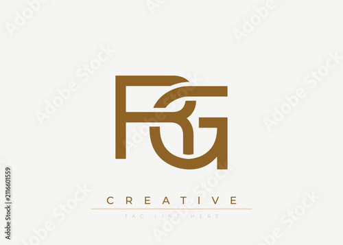 RG Creative Minimalist Logo Design For Branding And Modern Corporate Identity. letter logo design