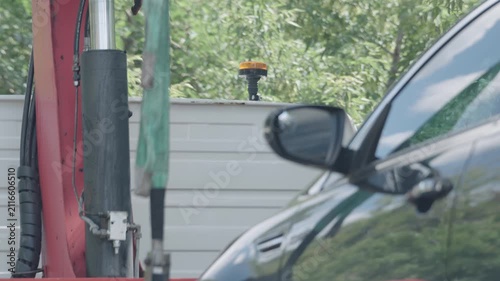 Tow Trucks Transporting Illegally Parked Vehicles