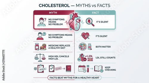 Cholesterol myths versus facts summary