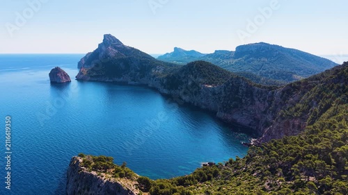 beautiful details of Cape Formentor, Mallorca at summer, Spain