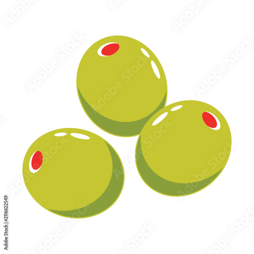 Olive vector. Olive on white background. wallpaper. free space for text. copy space.