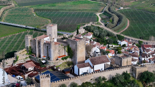 Canvas Print Obidos Skyline In Obidos Leiria District Portugal