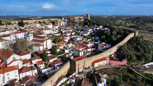 Canvas Print Obidos Skyline In Obidos Leiria Portugal