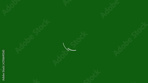 Loading wheel animation ui icon spinning circle motion graphics smooth fade dots buffering indicator seamless loop green background minimal 4k video element