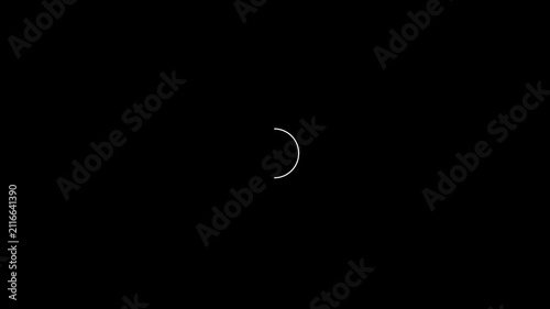 Spinning circle loading animation ui motion graphics fading dots smooth rotation buffering effect seamless loop black background minimal 4k overlay element