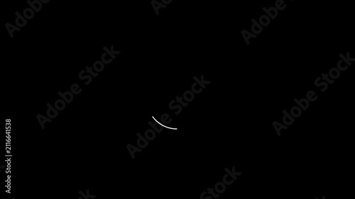 Spinning loading wheel animation ui icon motion graphics circle spinner fading dots smooth buffering effect seamless loop black background minimal 4k overlay video element