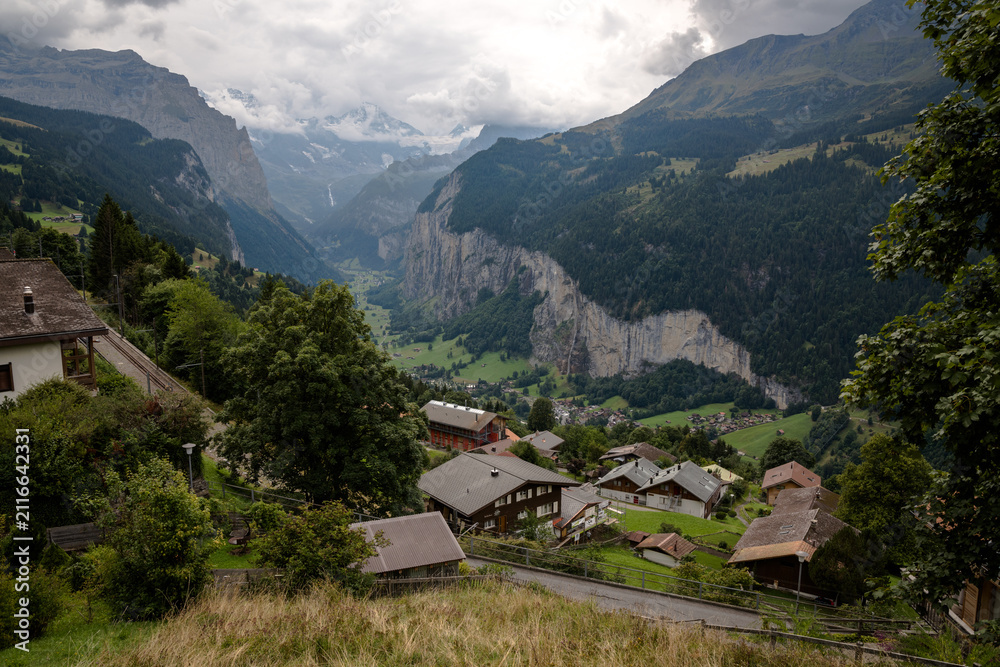 Obraz premium Views from the village of Wengen, Switzerland