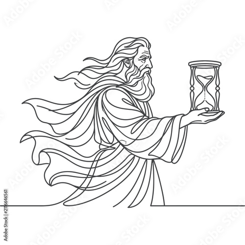 Woman With Flowing Hair And Stylized Light Effect