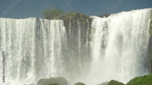 Iguazu Falls Waterfalls in Argentina and Brazil at the Triple Frontier
