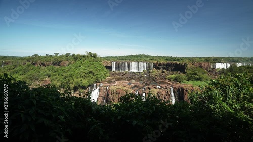 Iguazu Falls Waterfalls in Argentina and Brazil at the Triple Frontier
