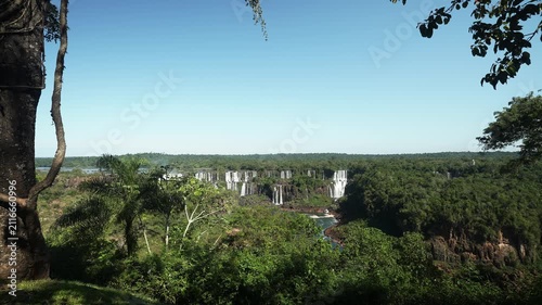 Iguazu Falls Waterfalls in Argentina and Brazil at the Triple Frontier
