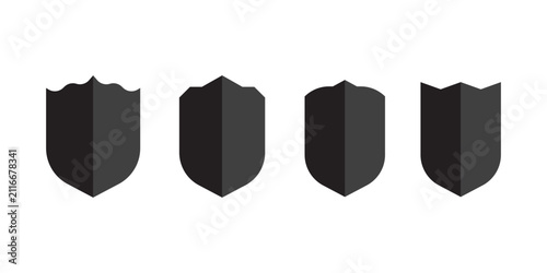 Unique and simple vector shield set