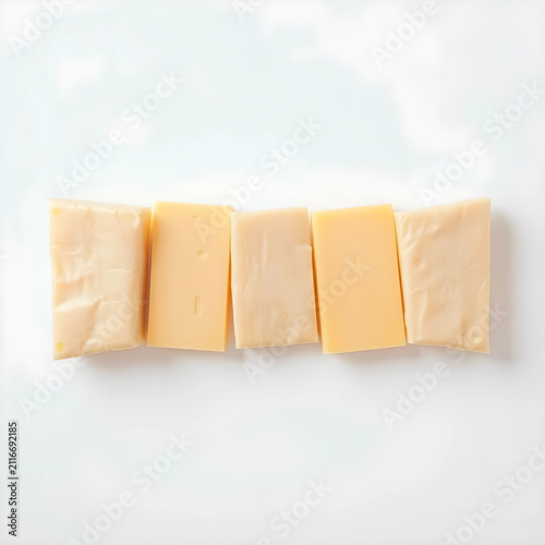 Five rectangular slices of ...