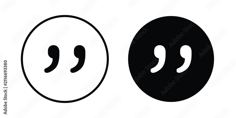 Fototapeta premium Comment quote icon solid symbol collection