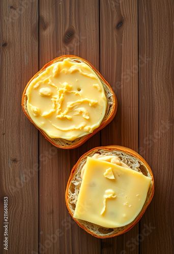 Two open-faced sandwiches w...