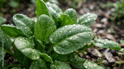 dew on the leaves