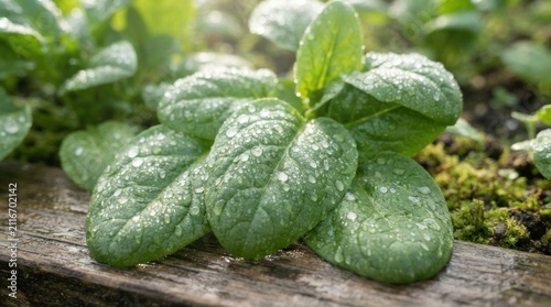 spinach in the garden