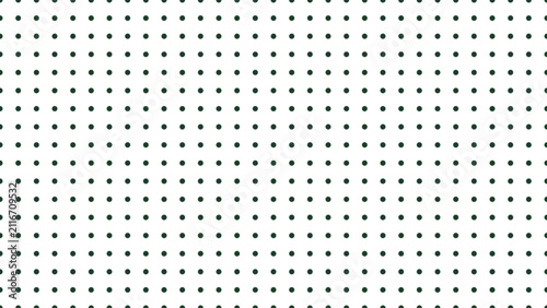 Fotografie A symmetrical dot grid pattern featuring dark forest green circles arranged in u