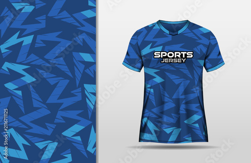 Abstract sports jersey design with dark blue background