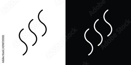 Canvastavla Smoke steam silhouette icon