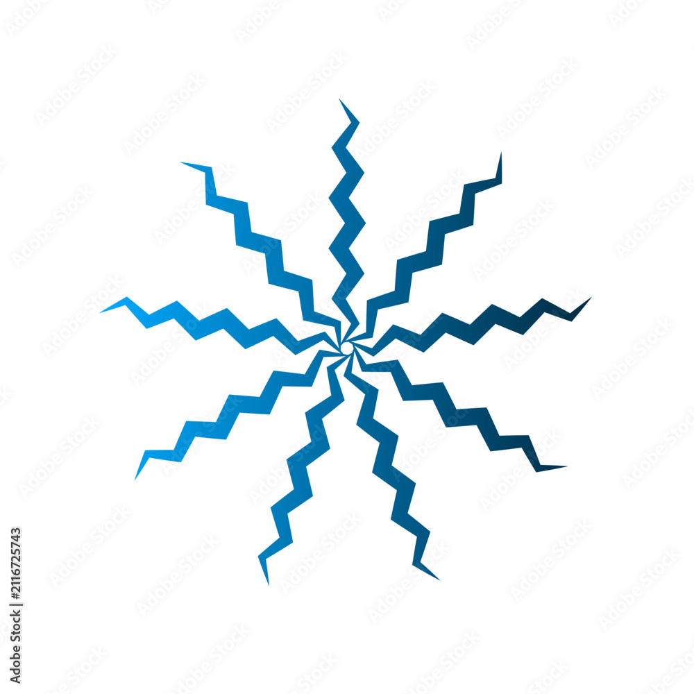 Fototapeta premium Radial decoration icon design template