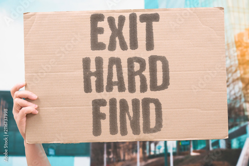 Bild auf Leinwand "Exit Hard Find" Cave passages become impossible to navigate when lost