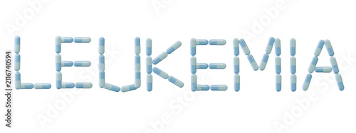 3D illustration of a collection of pills forming the word 