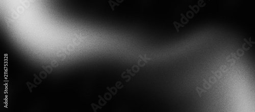 Foto Black grainy gradient background, dark white gray monochrome abstract noise text