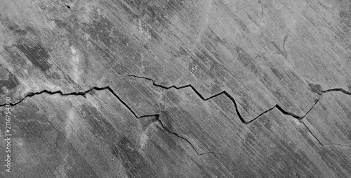 Konstfotografi Cracked gray concrete wall texture background