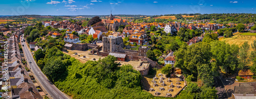 Obraz na plátně Rye Cathedral and Ypres Tower Panorama in Historic East Sussex England