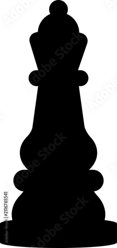 Fotografía Black chess queen silhouette icon