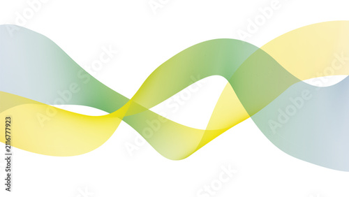 Colorful flowing ribbon abstract art form.