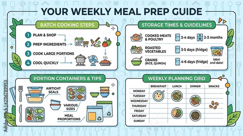 Comprehensive weekly meal prep guide for healthy lifestyle planning