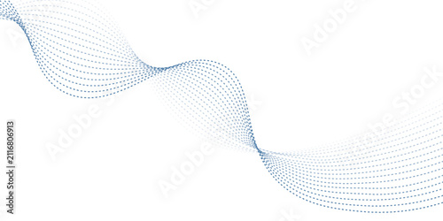 Canvastavla dotted wave line pattern light blue halftone undulate net