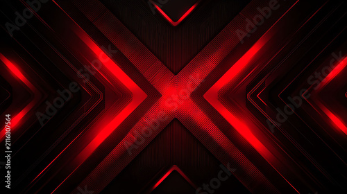 Red Neon X Design