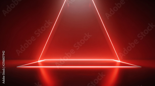 Red Neon Stage Spotlight