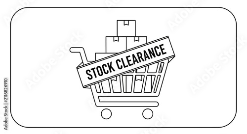 stock clearance shopping cart icon